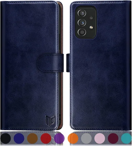 Miniatura 15 de SUANPOT Funda de piel tipo cartera para Samsung Galaxy A53 5G con tarjetero RFID para tarjetas de crédito Flip Folio Book Funda a prueba de golpes