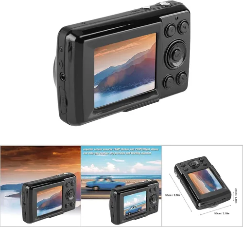 Miniatura 9 de Tiiyee 16X Cámara de vídeo digital de alta definición, cámara compacta de vídeo 720P con pantalla de 2.4 pulgadas, cámara de vídeo digital con zoom