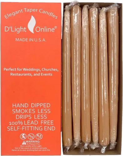 Miniatura 67 de D'light Online Elegantes Velas Cónicas de Otoño Estacional de 10 Pulgadas de Calidad Premium - Sin Perfume, Velas Cónicas Sumergidas a Mano, Sin