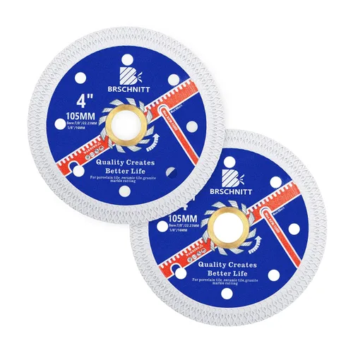 Miniatura 31 de Hoja de sierra de porcelana de diamante superfina con dientes en X, 2 piezas de 3 pulgadas (2.953 in) x eje de 3/8 pulgadas (0.394 in), disco
