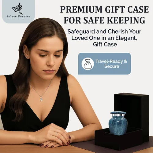 Miniatura 5 de Urna pequeña para cenizas hombre y mujer, mini urnas de cremación para recuerdo de cenizas humanas, pequeña urna de ceniza en miniatura para mamá