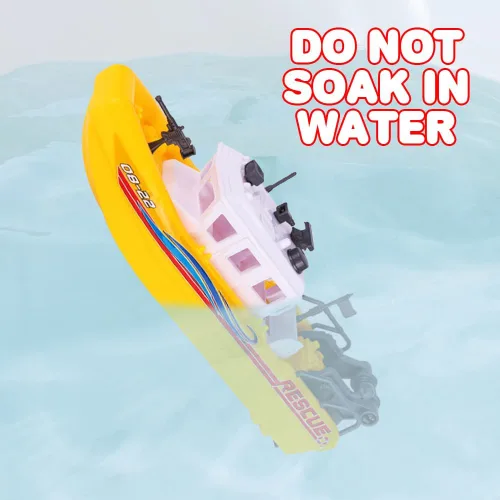 Miniatura 5 de ArtCreativity Buque de rescate acuático, barco de juguete a batería para niños, flota en el agua, bañera flotante y juguete de piscina para niños