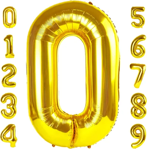 Miniatura 168 de Globos de números de 5 globos de 40 pulgadas, decoraciones de cumpleaños azules para niños y niñas, globos de números azul marino grandes