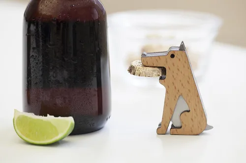 Miniatura 4 de Kikkerland Fetch! - Abrebotellas de acero inoxidable para perro, divertido accesorio de cocina para el hogar, bar, regalo