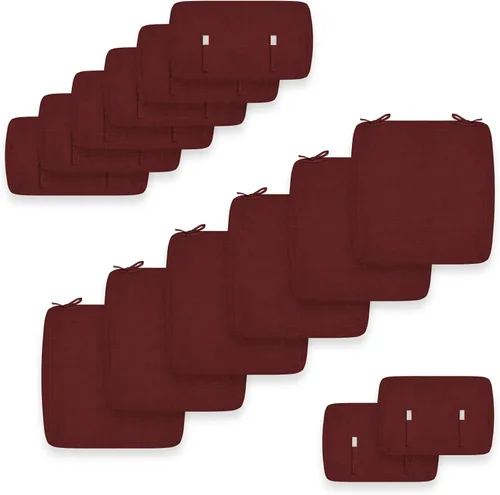 NICESOUL® 14 fundas de cojín de repuesto para patio al aire libre, de 28 x 28 x 4 pulgadas, resistente al agua, con cremallera, fundas de cojín para