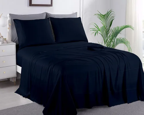 Miniatura 14 de Sábanas extra largas de tamaño individual XL para dormitorio, sábanas de microfibra súper suave, ropa de cama de lujo de hotel, sábanas de Blanco