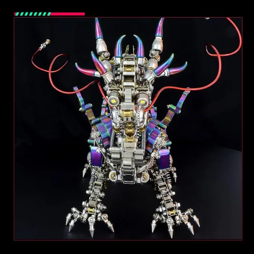 Miniatura 3 de Rompecabezas de metal 3D – Kit de modelo de dragón chino grande – Rompecabezas de metal mecánico – Adorno de escritorio de bricolaje – Rompecabezas