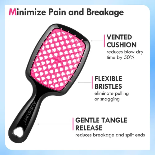 Miniatura 2 de 2 Pack Cepillo para Desenredar con Ventilación - Cepillo Desenredante con Cerdas Suave para Cabello Sin Enredos - Ideal para Cabello Natural