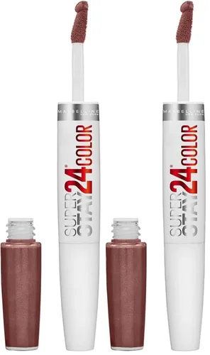Miniatura 60 de Maybelline Super Stay 24, lápiz labial líquido de maquillaje de 2 pasos, color altamente pigmentado de larga duración con bálsamo hidratante, Merlot