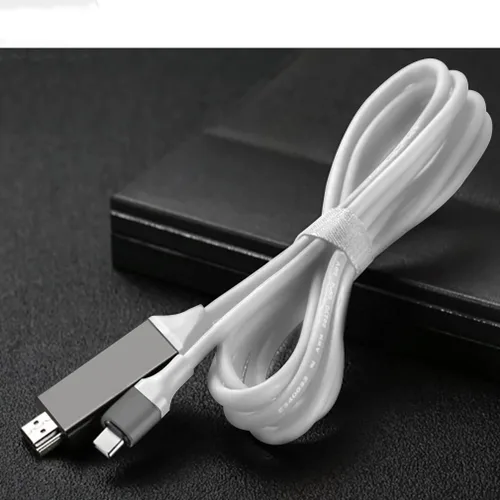 Miniatura 7 de USB-C/PD 4k HDMI Cable Compatible with Xiaomi 12S Ultra with Full 2160p@30Hz, 6Ft/2M Cable [White, Thunderbolt 3 Compatible]