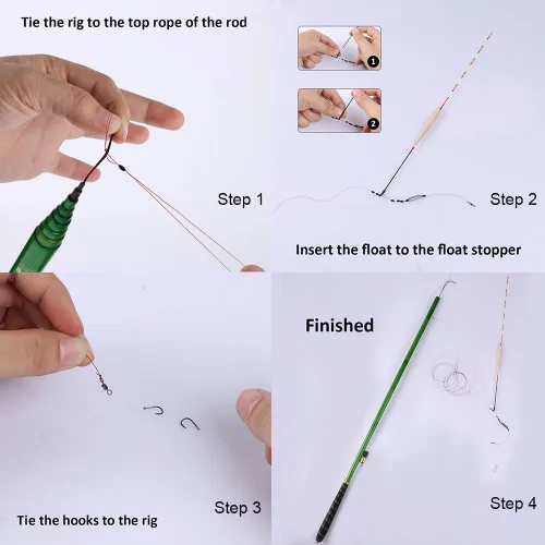 Miniatura 6 de Goture/ Kit de caña de pescar telescópica Tenkara/ Caña de pescar ultraligera para viajes, caña de pescar plegable portátil para bass y crappie
