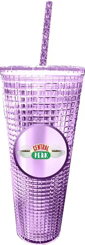 Miniatura 4 de Spoontiques Harry Potter Vaso de diamantes, 20 oz - Vaso texturizado con pajita, aislamiento de doble pared, sin BPA - Gryffindor