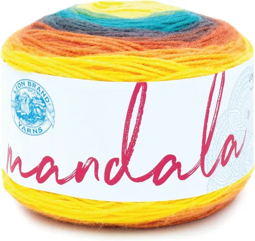Miniatura 10 de Lion Brand Yarn Mandala - Hilo multicolor para ganchillo,tejido y manualidades, color Liger, 1770 pies, paquete de 1 unidad