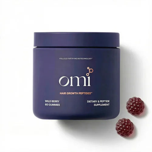 OMI - Peptides for Hair Growth, Gummies for Women with Patented Follicle Fortifying Biotechnology, Now in Delicious Wild Berry Flavor
