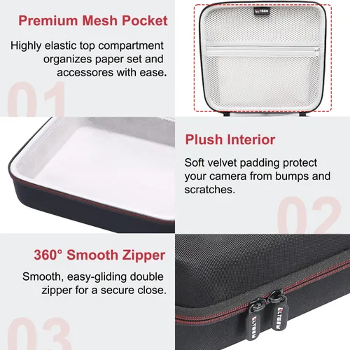 Miniatura 3 de LTGEM - Funda de impresora portátil compatible con Canon Selphy CP1500/CP1300 impresora fotográfica compacta, bolsa de almacenamiento de viaje