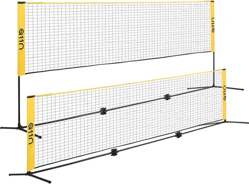 A11N SPORTS Badminton Net - Height Adjustable Volleyball Net for Junior Tennis, Soccer Tennis & Kids - Portable Driveway Pickleball Net for Indoor &