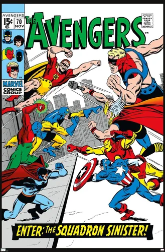 Miniatura 9 de Trends International Marvel Comics - Póster de pared de Avengers #70 Versión con marco de bronce