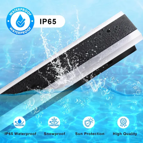 Miniatura 5 de Lámparas de Pared Exteriores Modernas Aplique de Pared LED Largo Negro Lámpara Exterior IP65 Impermeable 10W 3000K Luces de Pared Rectangulares