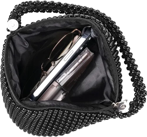 Miniatura 5 de Bolso de noche para mujer - Tamaño más grande mejorado, clutch de muñeca con diamantes de imitación completos brillantes para fiesta, boda, cita