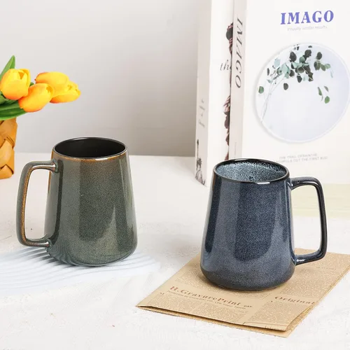 Miniatura 6 de Tazas de cerámica grandes para café, 24 onzas, diseño de asa extra grande, taza extra grande para té y café para oficina y hogar, apta
