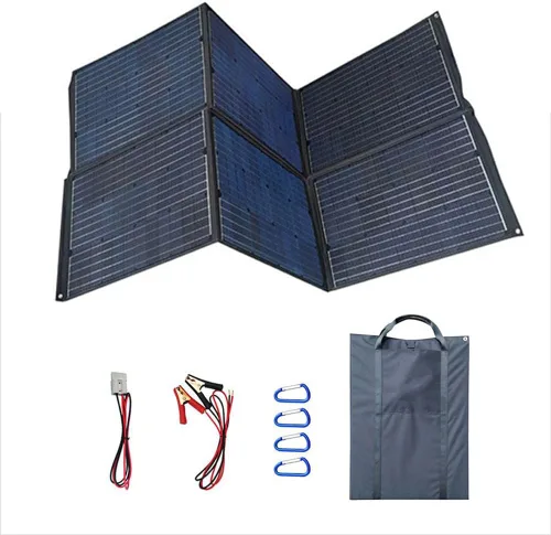 Miniatura 12 de Panel solar portátil plegable de 400 W, panel de silicona monocristalino, impermeable, con cable de alimentación, adecuado para familias de viajes