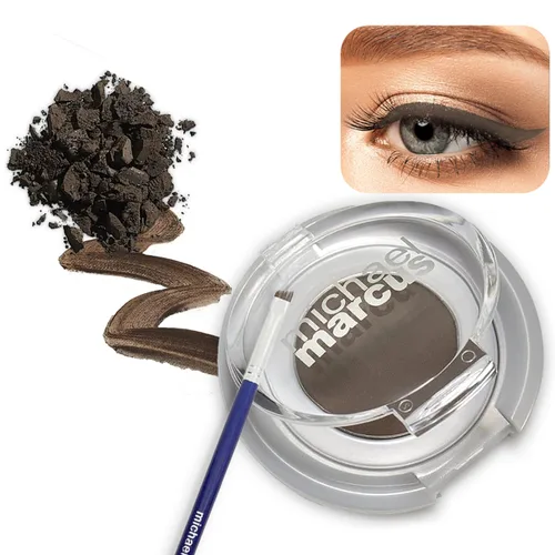 Miniatura 12 de michael marcus Delineador de ojos y pincel para pastel, 2 piezas de delineador de ojos prensado en seco activado por agua y cepillo profesional