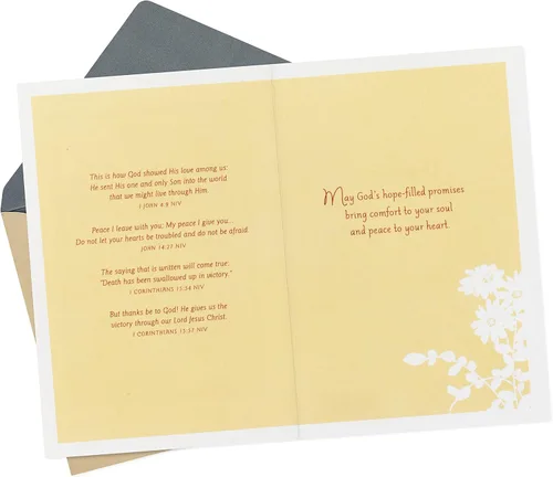 Miniatura 2 de Hallmark DaySpring - Tarjeta de condolencia religiosa (Consuelo y esperanza de Dios)