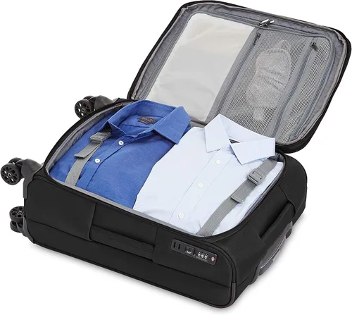 Miniatura 5 de Tienda Basics Premium - Maleta extensible con cierre TSA y ruedas, Negro), YMX06-2