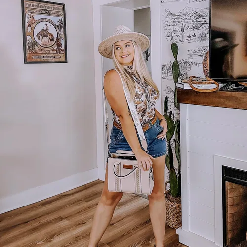 Miniatura 2 de Bolso tote mediano Wrangler para mujer, bolsos de diseñador, bolsos de mano con asa superior y correa