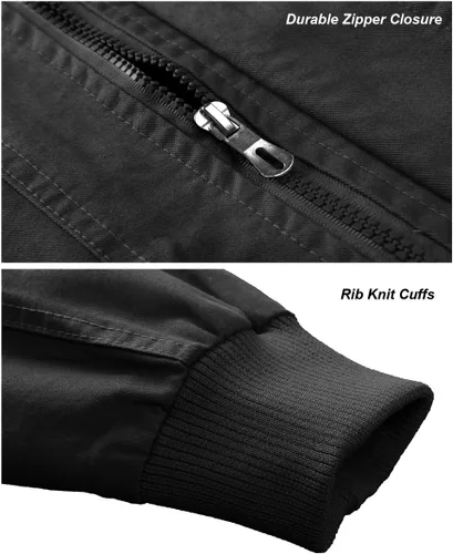 Miniatura 4 de EKLENTSON Men's Winter Jacket with Multi Pockets Zip Front Thick Thermal Fleece Lined Coat Work Cargo Jacket for Men