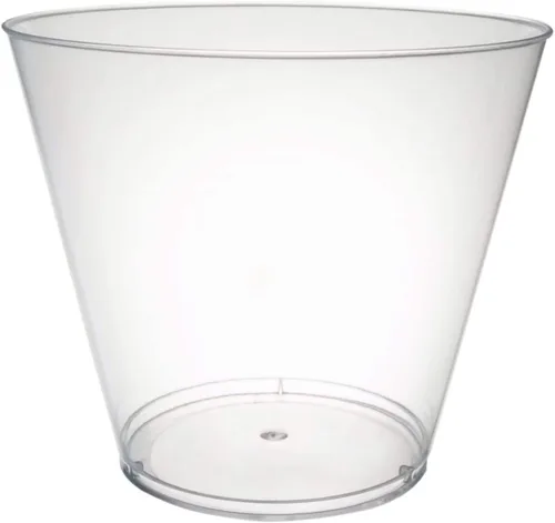 Miniatura 8 de Party Essentials Vasos desechables de 9 onzas para fiesta, vasos antiguos, vasos de cóctel, 20 unidades, plástico duro transparente