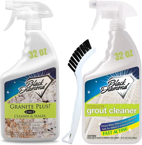 Granite Plus (limpiador y sellador) limpia y sella en profundidad todas las encimeras de piedra natural + limpiador de lechada definitivo con