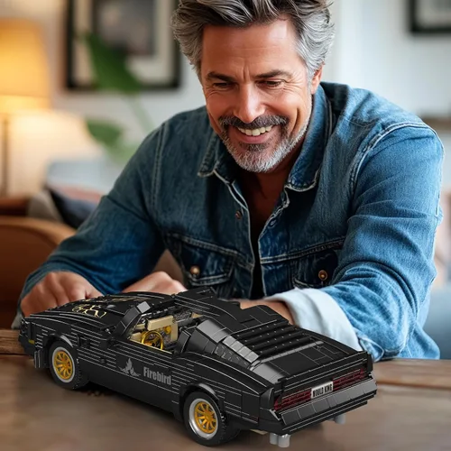 Miniatura 5 de Mould King 10029 - Juegos de construcción de autos deportivos técnicos, más de 1557 piezas, modelo de automóvil muscular Firebird, juguete