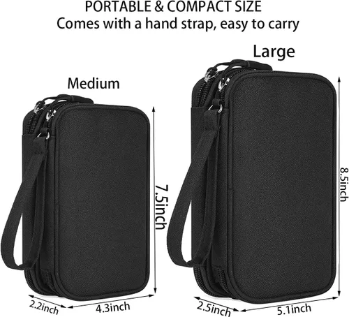 Miniatura 2 de CAAORDKSO Bolsa Organizadora de Electrónicos para Viaje, Estuche Pequeño Organizador de Cables Impermeable, Bolsa de Accesorios, Estuche Electrónico