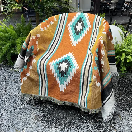 Miniatura 17 de Hopstar - Manta suelta azteca Navajo mantas indias y cobijas Boho decoración occidental cobija de sofá para cama, sofá, sala de estar, playa