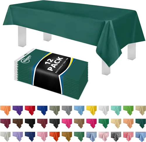 Miniatura 7 de Mantel de plástico de alta calidad - 54 in. x 108 pulgadas. Grandipity - Mantel rectangular (6 y 12 unidades), Agua (Aqua)