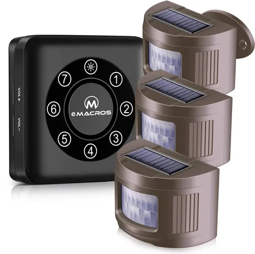 Miniatura 10 de eMACROS Alarma inalámbrica solar de entrada inalámbrica de 1/2 milla de largo alcance (receptor único)