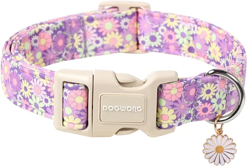 Miniatura 28 de DOGWONG Collar de Algodón Navideño para Perro, Collar de Perro Rojo de Papá Noel, Collares Duraderos para Mascotas de Fiestas Navideñas, Lindo Rojo