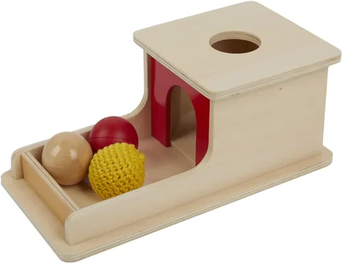 Miniatura 2 de Tiger Montessori Caja de permanencia con bandeja de tres bolas para bebés de 6 a 12 meses (madera+plástico+bola de punto)