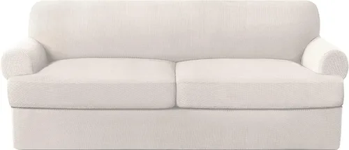 Miniatura 20 de Fundas elásticas para sofá de gama alta con fundas de cojín de asiento en T separadas, fundas de sofá jacquard de elastano, protector de muebles