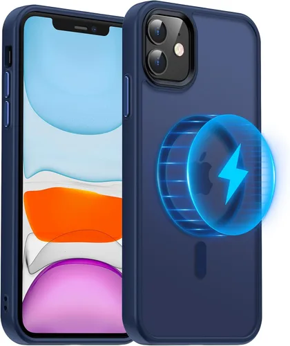 Miniatura 9 de Meifigno Funda magnética para iPhone 11, [protección de grado militar y compatible con Magsafe], policarbonato mate translúcido con teclas
