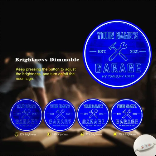 Miniatura 3 de Letrero de neón personalizado para garaje, letrero de luz de neón con nombre personalizado, decoración de pared, letrero LED de cueva de hombre