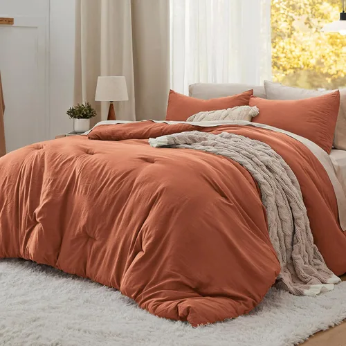 Miniatura 47 de Bedsure Juego edredón suave prelavado individual/individual XL, 365 días, cálido relleno alternativo GentleSoft™, 1 edredón ligero:68x88 pulgadas