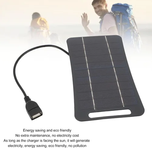 Miniatura 5 de Cargador de panel solar, 5W 5V Panel solar portátil Cargador de energía solar USB monocristalino módulo de panel solar portátil para camping, viajes