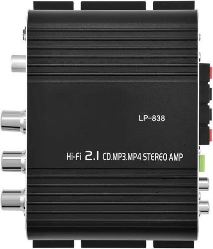 Miniatura 8 de Amplificador de audio estéreo, Mini HiFi 2.1 estéreo Bass Amplificador de potencia de audio para el hogar, amplificador digital profesional para uso