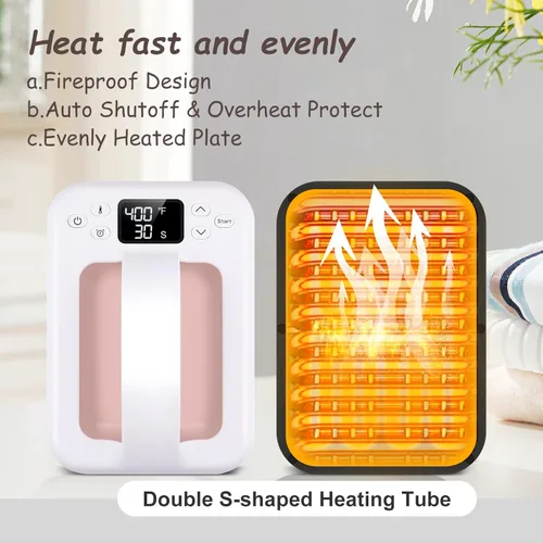 Miniatura 7 de Prensa de Calor Pequeña Máquina de Prensa de Calor para Transferencia de Calor, 7 × 5 pulgadas Portátil Easy Press Mini Prensa de Calor para Regalo