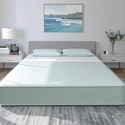 Miniatura 9 de Mielmoon Colchón de espuma impermeable de gel refrigerante de felpa media firme, vinilo silencioso, fácil de limpiar, fabricado en Estados Unidos, 5