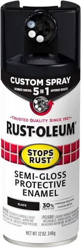 Miniatura 146 de Rust-Oleum 376855 - Pintura en aerosol antióxido personalizada 5 en 1, 12 onzas, color negro mate, (paquete de 1)