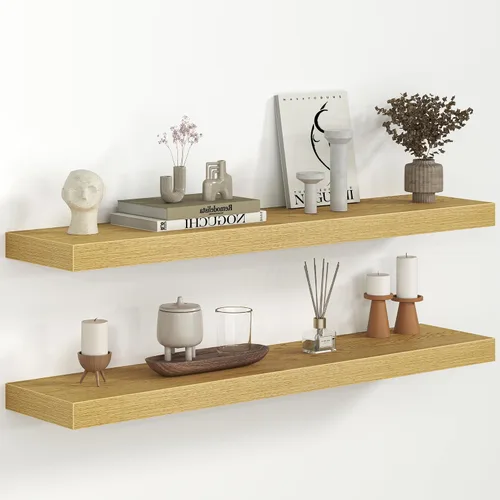 Miniatura 31 de Fun Memories Estantes flotantes – Estante de pared de 9.3 pulgadas de profundidad para decoración y almacenamiento – Estantería de exhibición