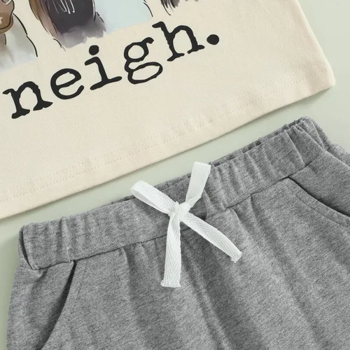 Miniatura 5 de Conjunto de ropa de verano de 2 piezas para bebé niño y niño de granja con pollo, de manga corta